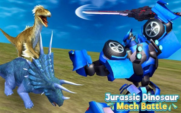 Jurassic Dinosaur Mech Battle: Robot Warrior Online Game