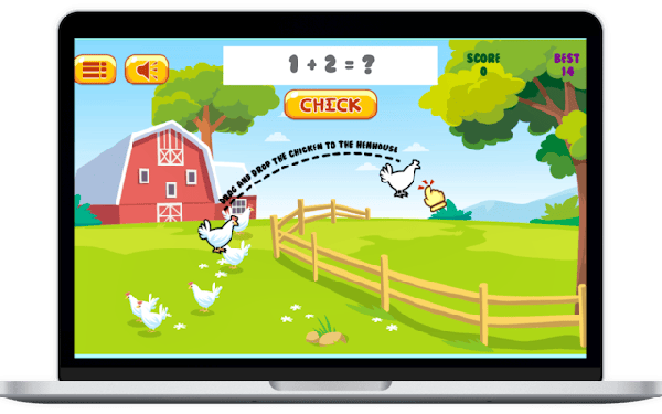 Chicken Math: Addition & Subtraction Learning Game