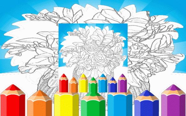 Printable Coloring Pages For Adults Flowers - Free Online Coloring Book Game