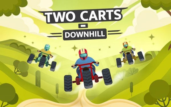 Two Carts Downhill: Dual Racing Challenge Online Game